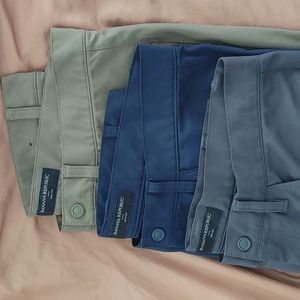 Banana Republic Slim Fit Pants (3 pairs, sz 32x30, dark gray, navy blue, khaki)